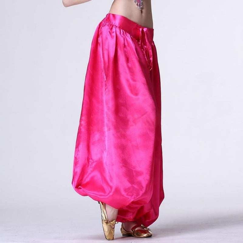 MUNAFIE Belly Dance Pants Carnival Satin Latern Pants Tribal Harem Pants - Image 5